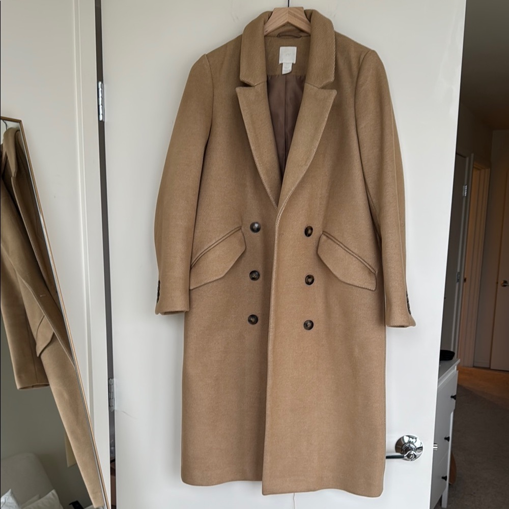 Classic Tan Double-Breasted Coat